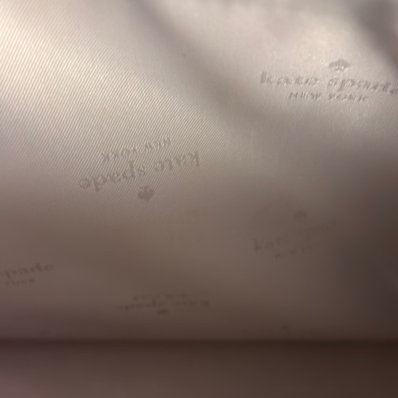 Kate Spade Light Blue Leather Tote with Scarf - EUC - Picture 10 of 13